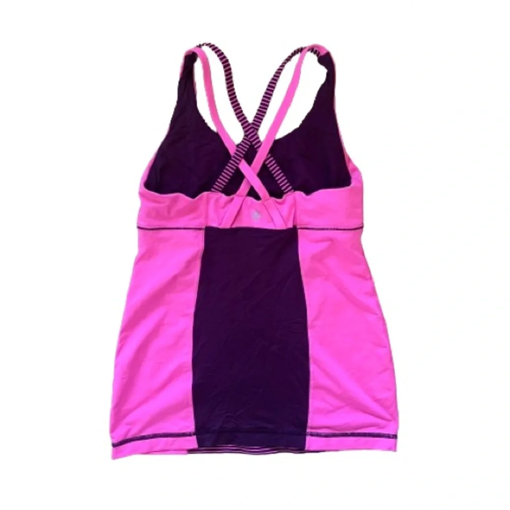 Lululemon Energy Tank Hyper Stripe Raspberry Glo Light 4